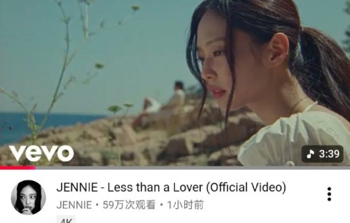 jennie的新歌《Less than a Lover》在各大音乐平台的试听量如何？