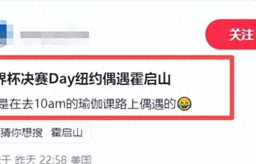 霍启山被传婚讯后，携女伴现身纽约看世界杯，网友：是娜然吗？