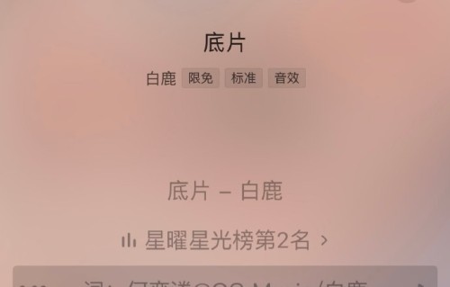 白鹿亲自填词的歌曲《底片》是写给粉丝的吗，歌词内容有何特别之处？