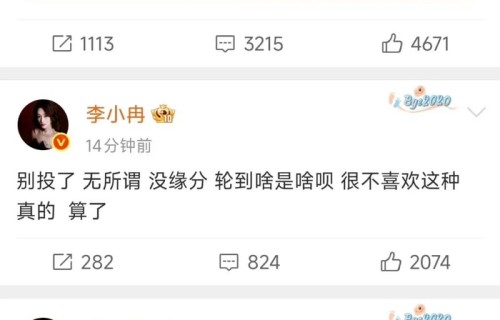 李小冉情绪失控,连发3条博文称“我不配”!有人心疼,有人质疑其把张月组“架在火上烤”
