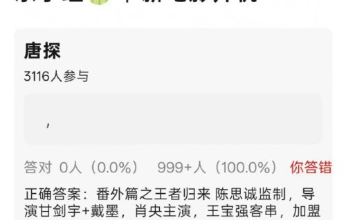 肖央主演的唐探番外《王者归来》何时上映？
