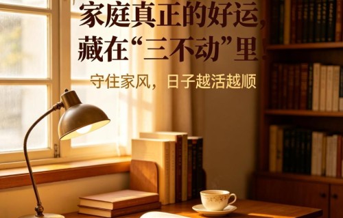 家庭真正的好运，藏在三不动里！守住家风，日子越活越顺