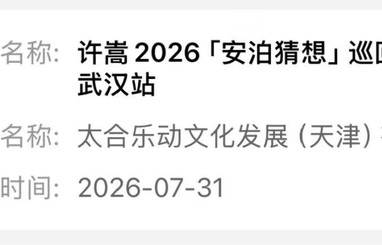 审批通过！许嵩，武汉见！|呼吸之野|武汉市|湖北省|演唱会|歌迷
